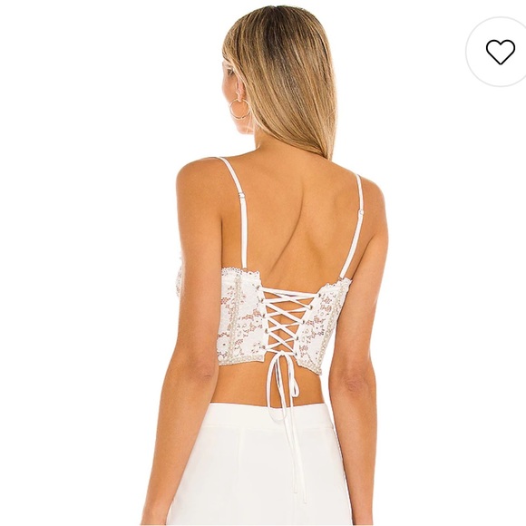 V. Chapman White Lace Crop Top - Picture 3 of 13